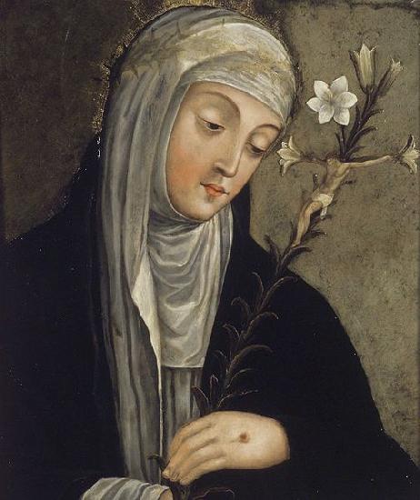 unknow artist St.Catherine of Siena Germany oil painting art